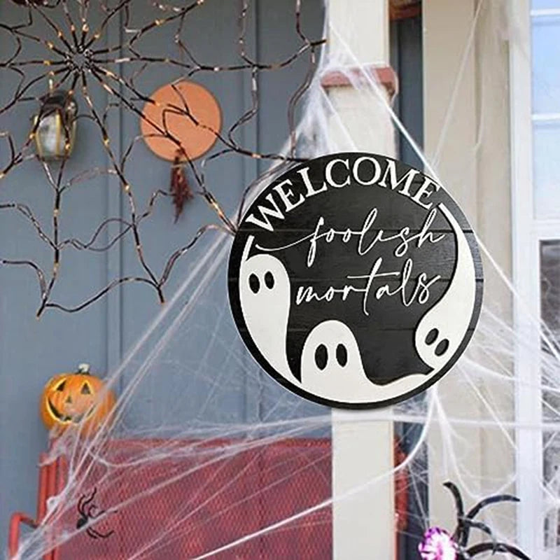 Wooden Ghost Wreath