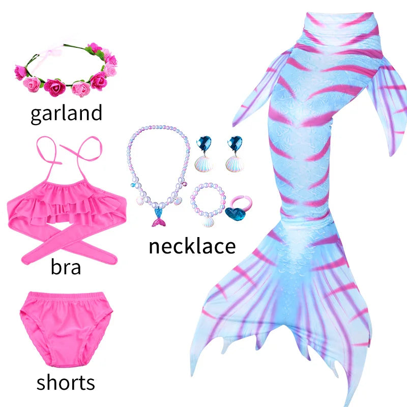 NEW Design 4Pcs 5Pcs/Set Kids Mermaid Tails