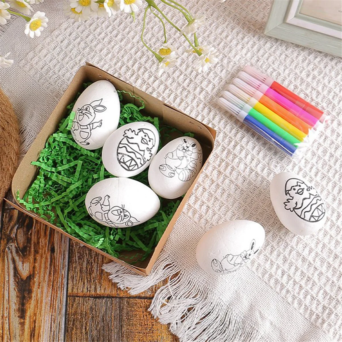 6-Piece DIY Hand-Painted Easter Egg Kit