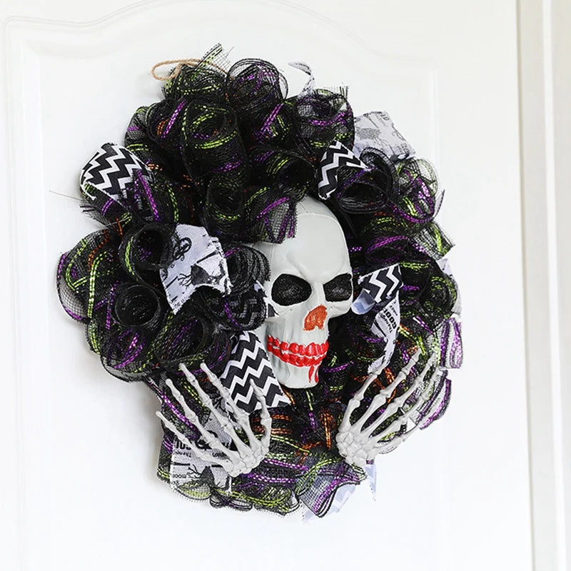 Halloween Skull Wreath