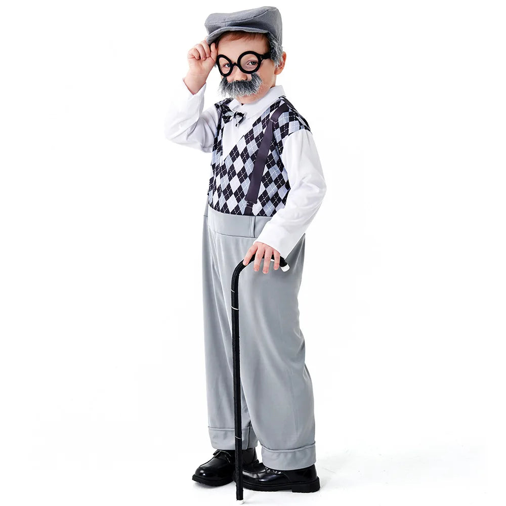 Old Timer, Old Man Grandpa Costume Set