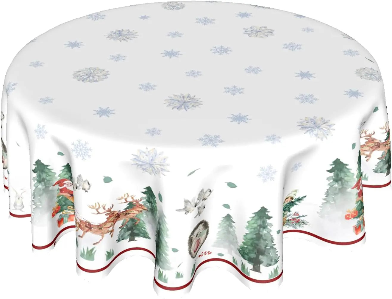 Merry Christmas Tablecloth Round