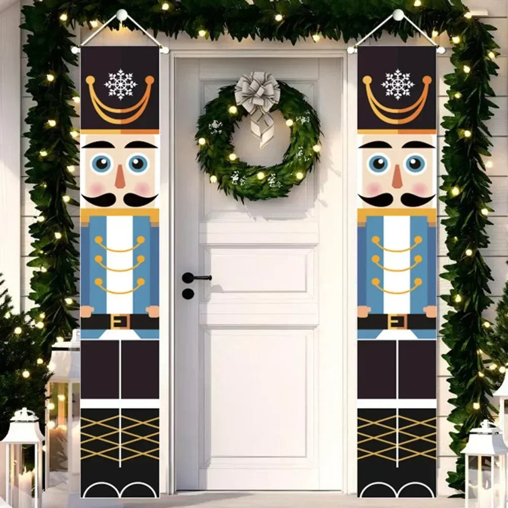 Nutcracker Christmas Banner Decoration Set
