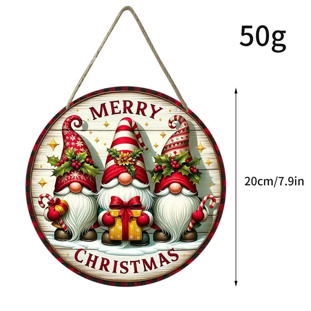 Wooden Christmas Tree Decoration Hanging Plaque