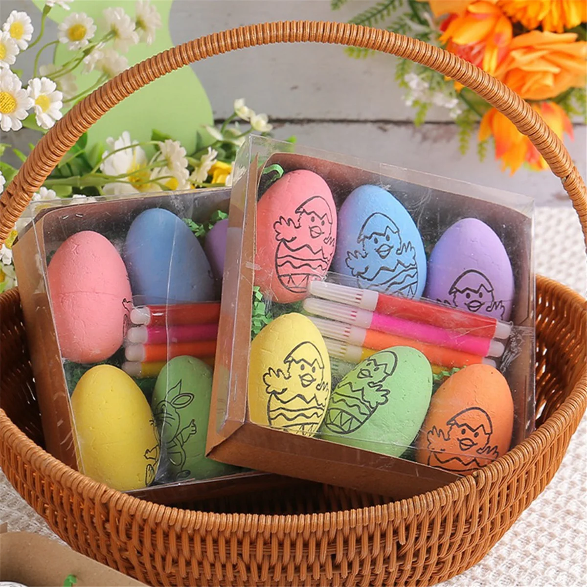 6-Piece DIY Hand-Painted Easter Egg Kit