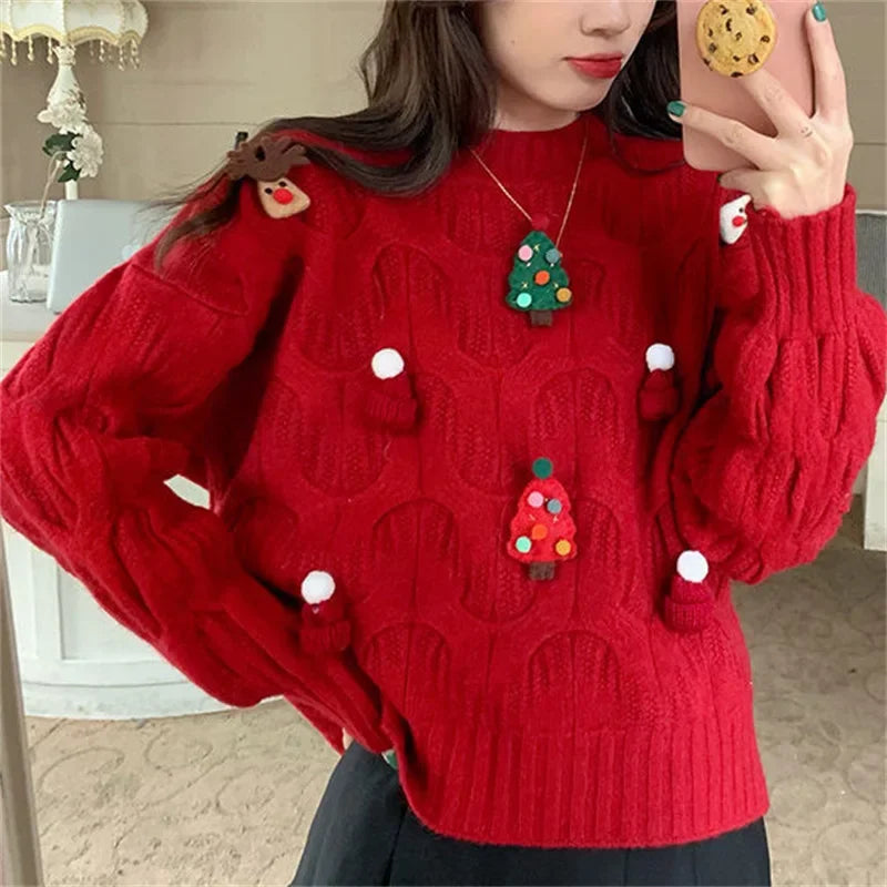 Women Knitted Christmas Sweaters