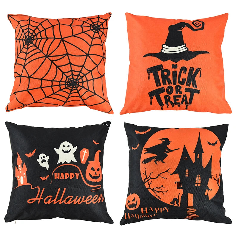 Halloween Pillowcases (4 Pcs)