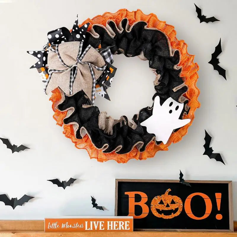 Spooky Halloween Burlap Wreath