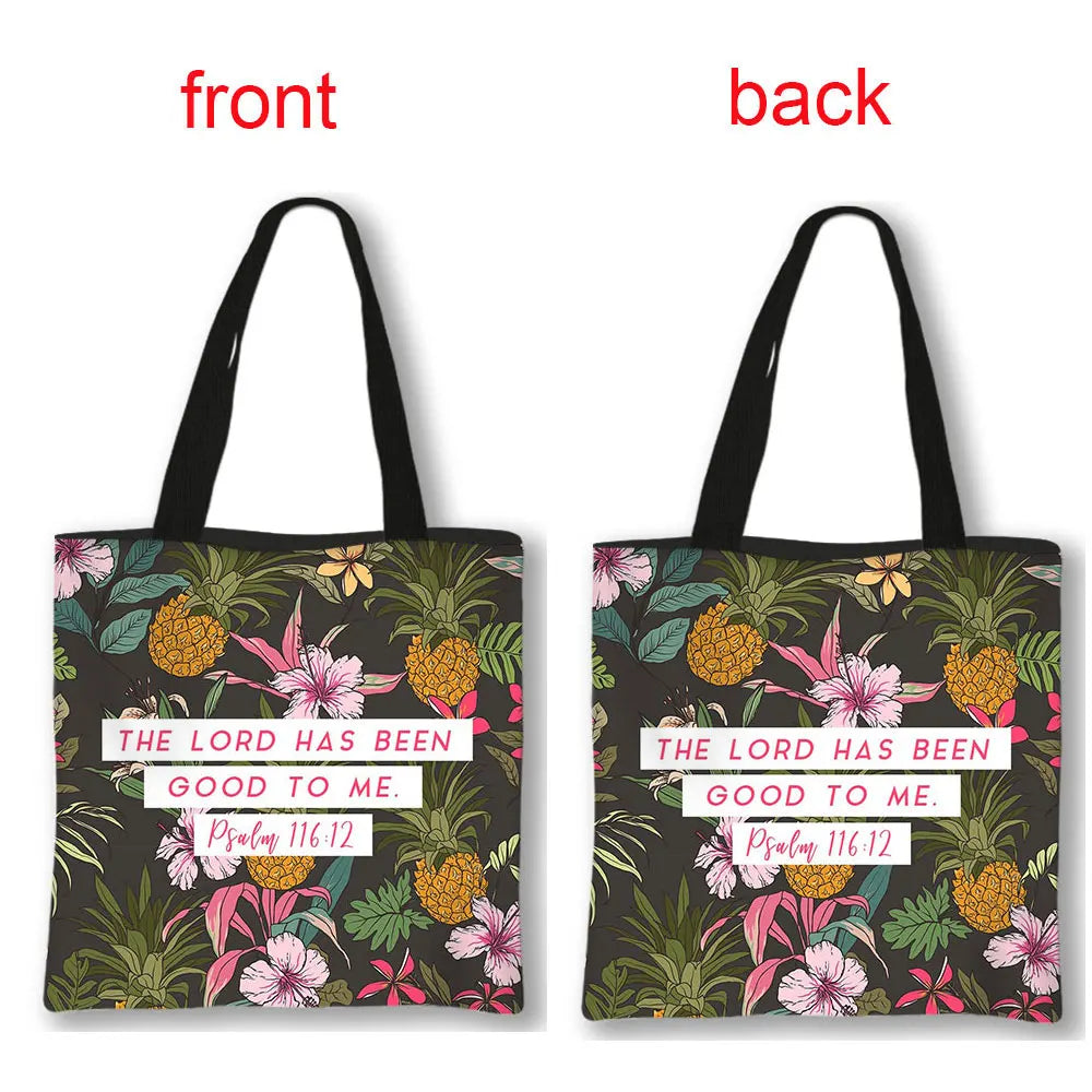 Christian Bible Verse Print Handbag
