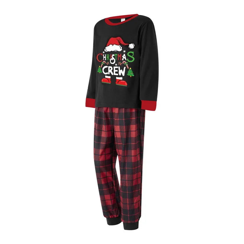 Family Christmas Crew Plaid Pajamas Sets