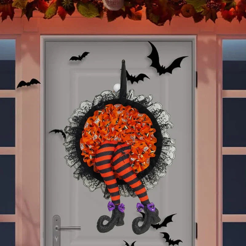Witch Legs Door Wreath