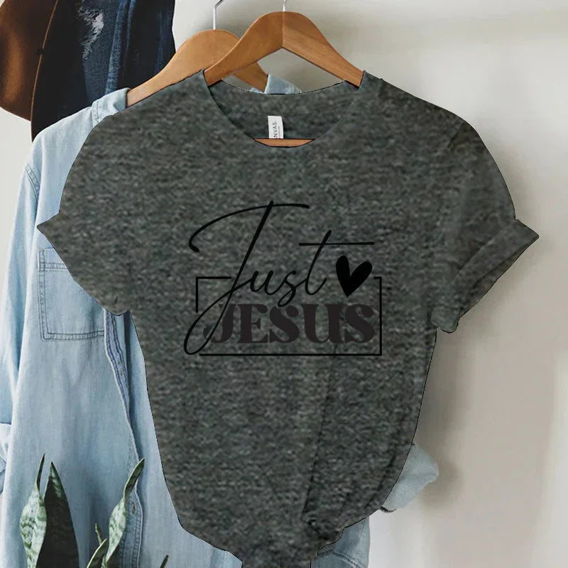 "Just Love Jesus" Faith Print T-Shirt