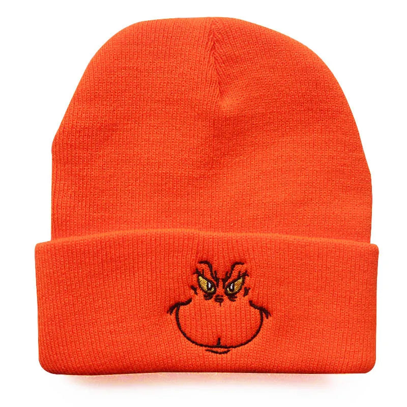 Embroidery Grinch Beanies