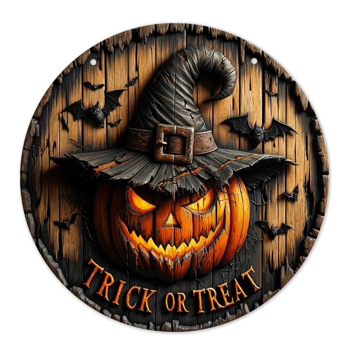 Wooden Halloween Wreath