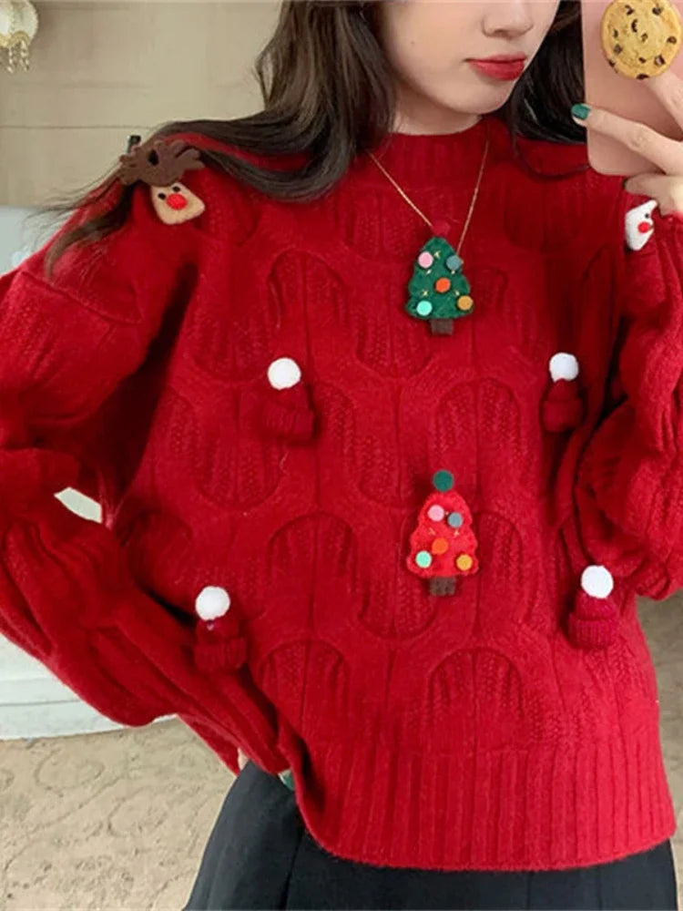 Women Knitted Christmas Sweaters