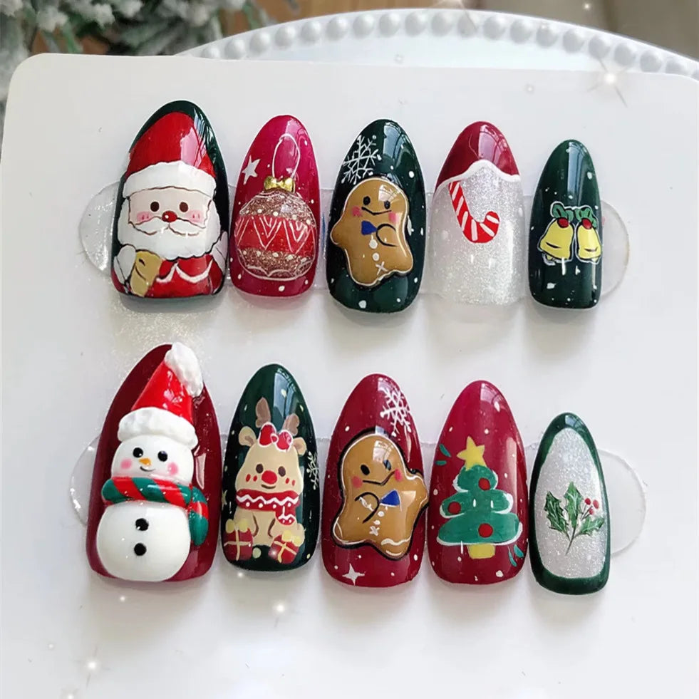 24pcs Christmas Press on Nails