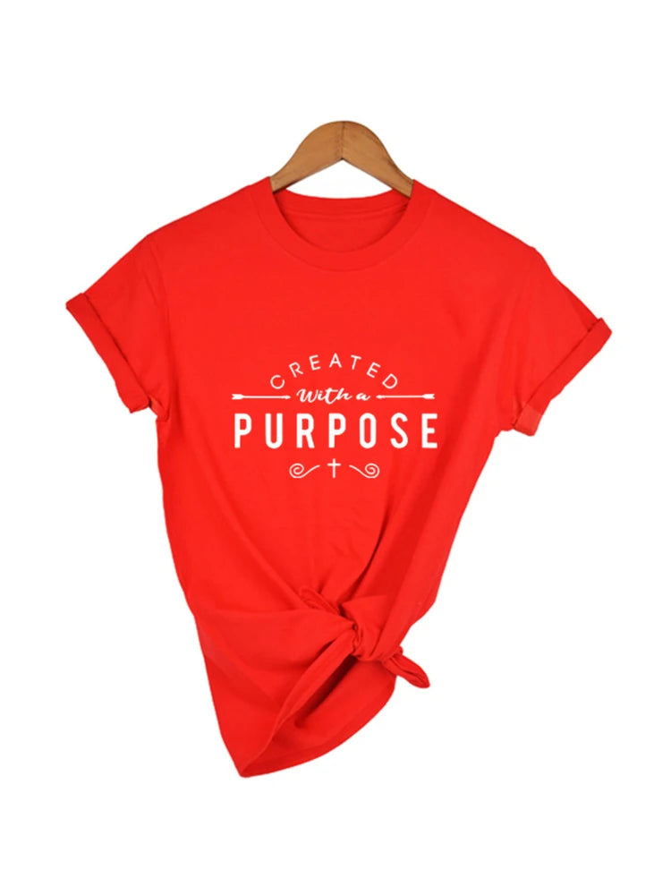 "Created With A Purpose" Cross T-Shirts