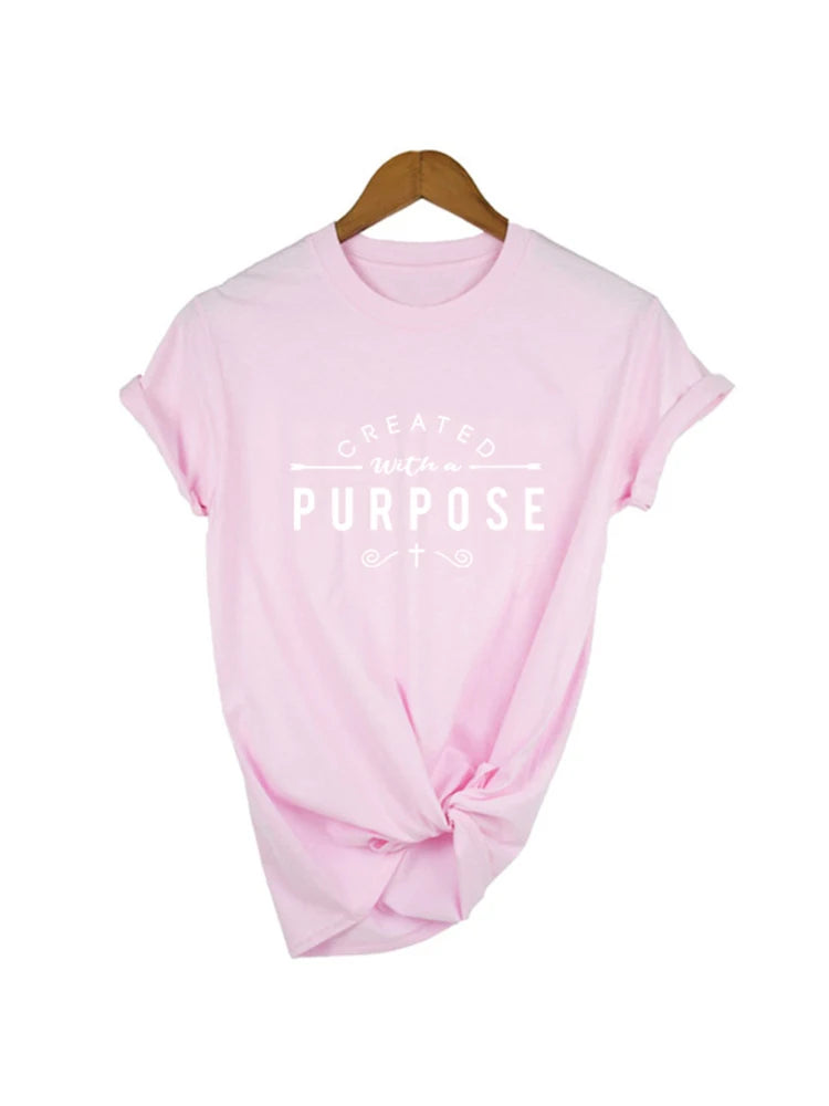 "Created With A Purpose" Cross T-Shirts
