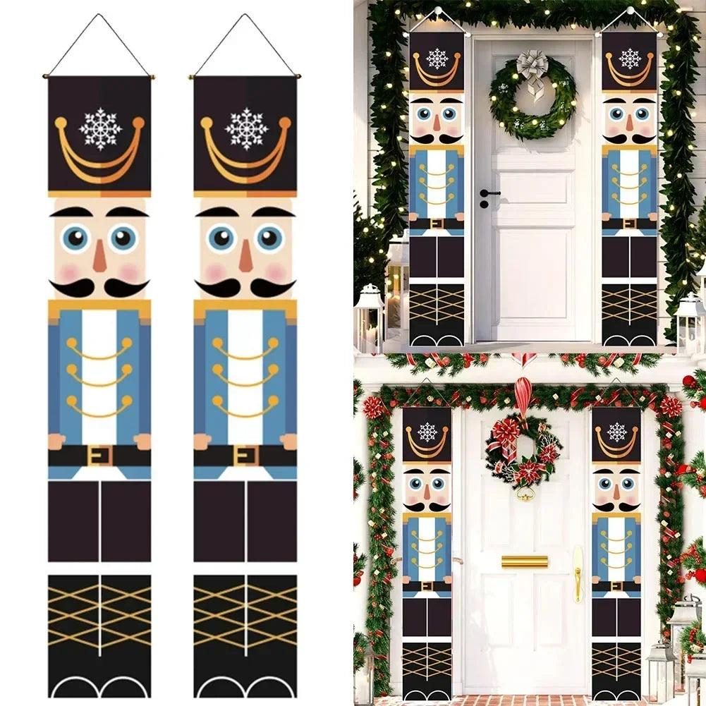 Nutcracker Christmas Banner Decoration Set