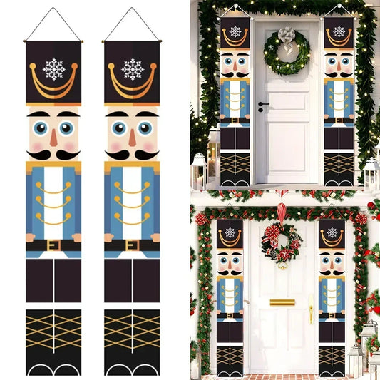 Nutcracker Christmas Banner Decoration Set