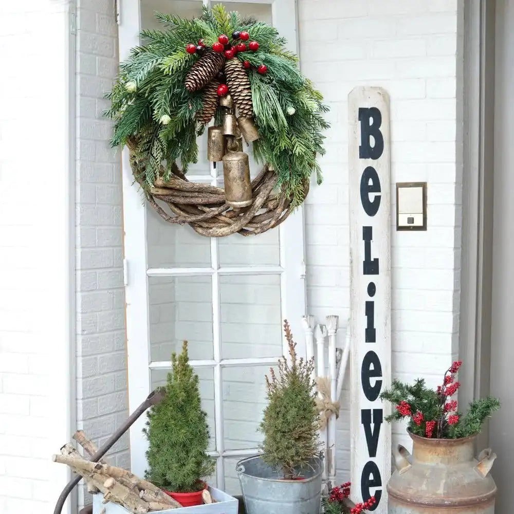Boho Garland Christmas Wreath