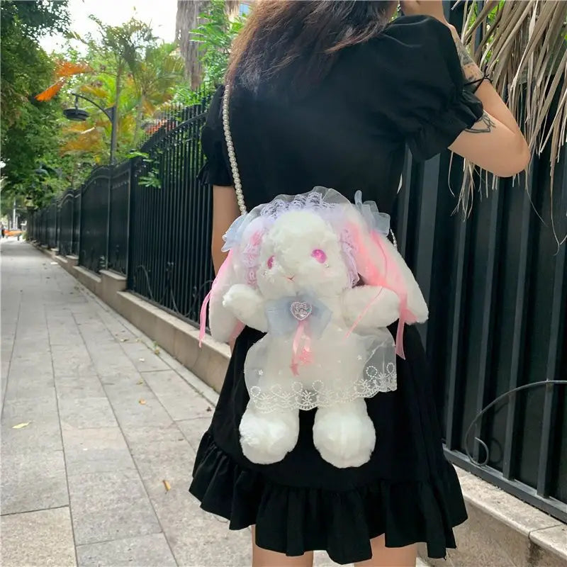 Bow Rabbit Doll Crossbody Bag
