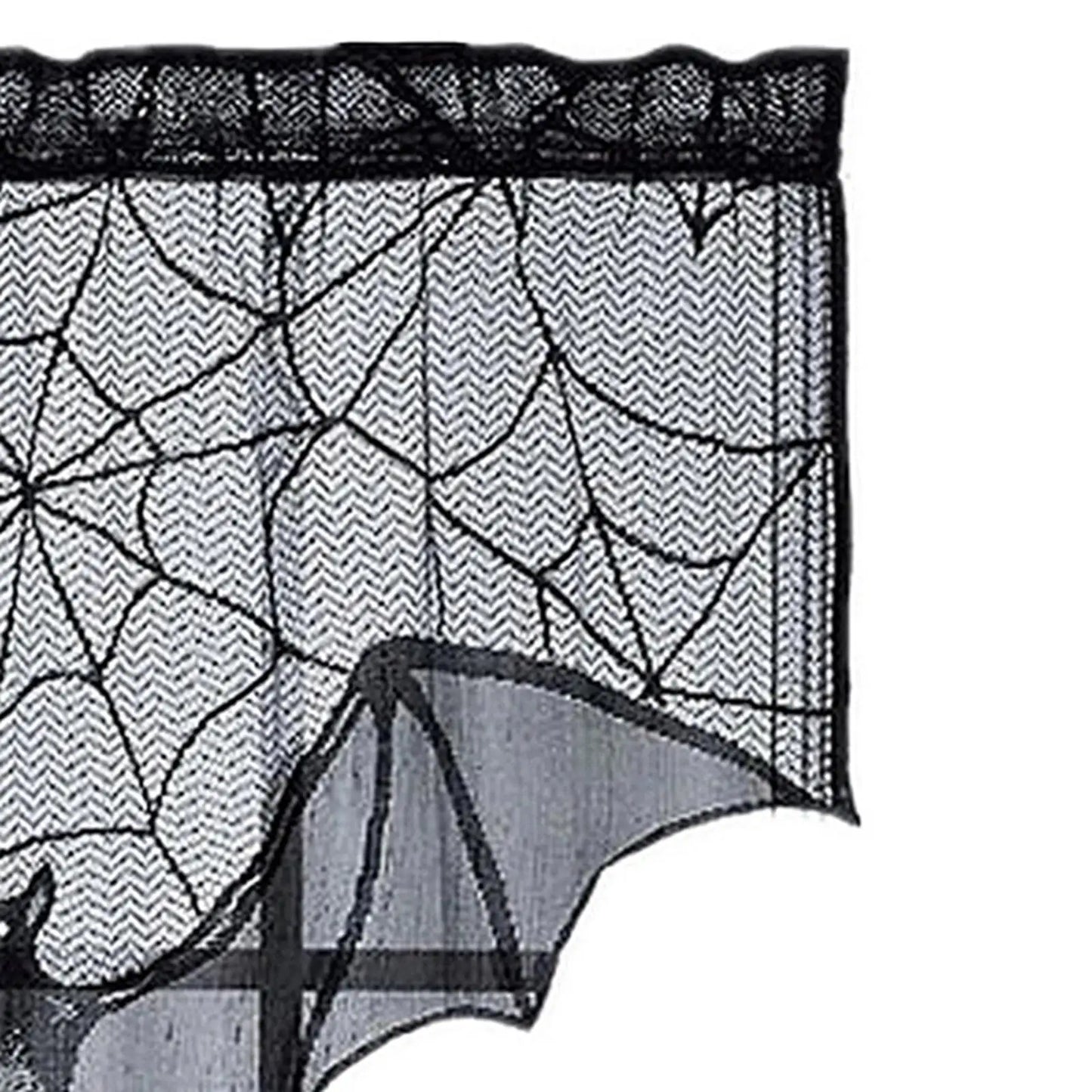 Halloween Window Valance Gothic Lace Mantel Scarf