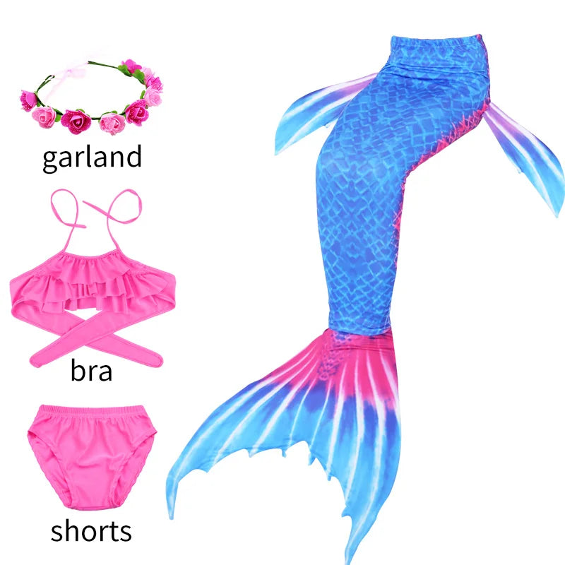 NEW Design 4Pcs 5Pcs/Set Kids Mermaid Tails