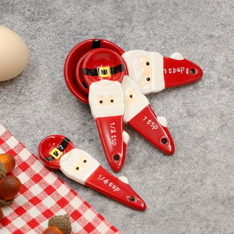 4 Pcs/set Christmas Characters Measuring Tools Set