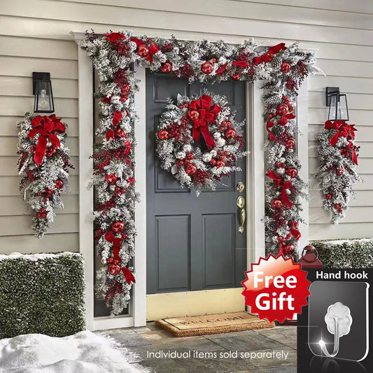 Flocked Wreath, Swag & Garland Collection