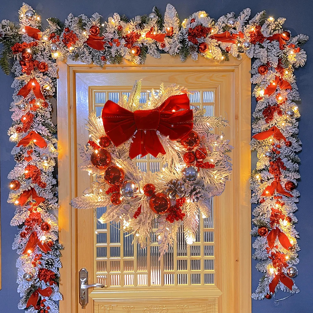 Flocked Wreath, Swag & Garland Collection