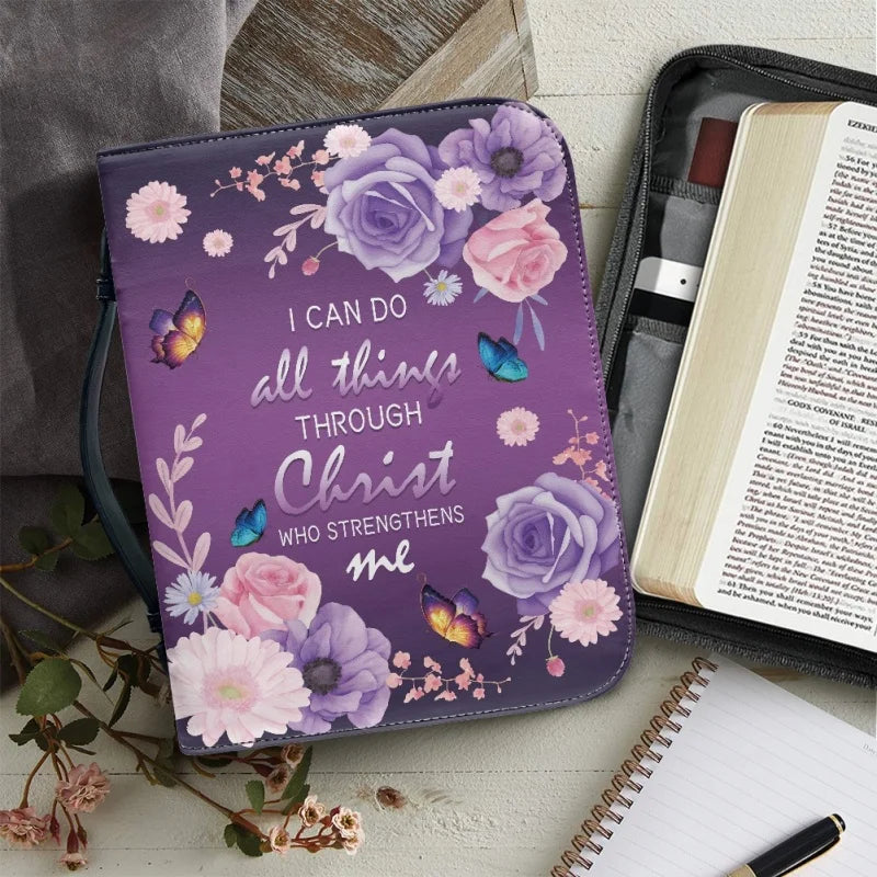 I Can Do All Things Through Christ WHO STRENGTHENS ME Church Bible Cover Case