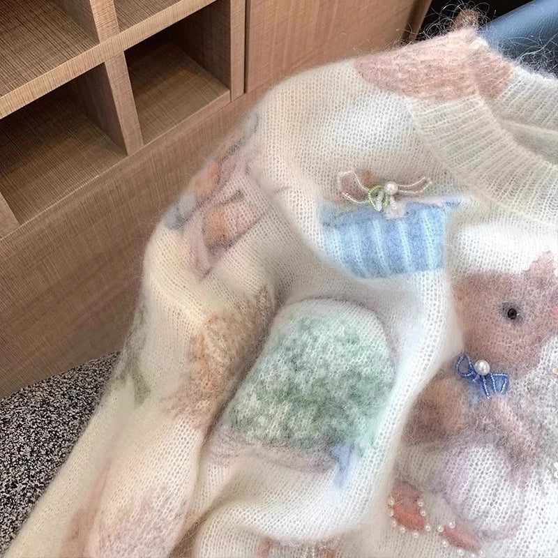 Beaded Bunny Sweater