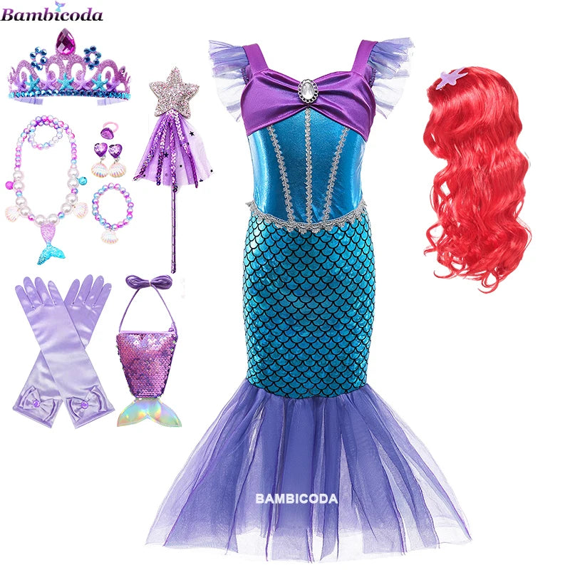 Little Mermaid Ariel Princess Dress Costumes
