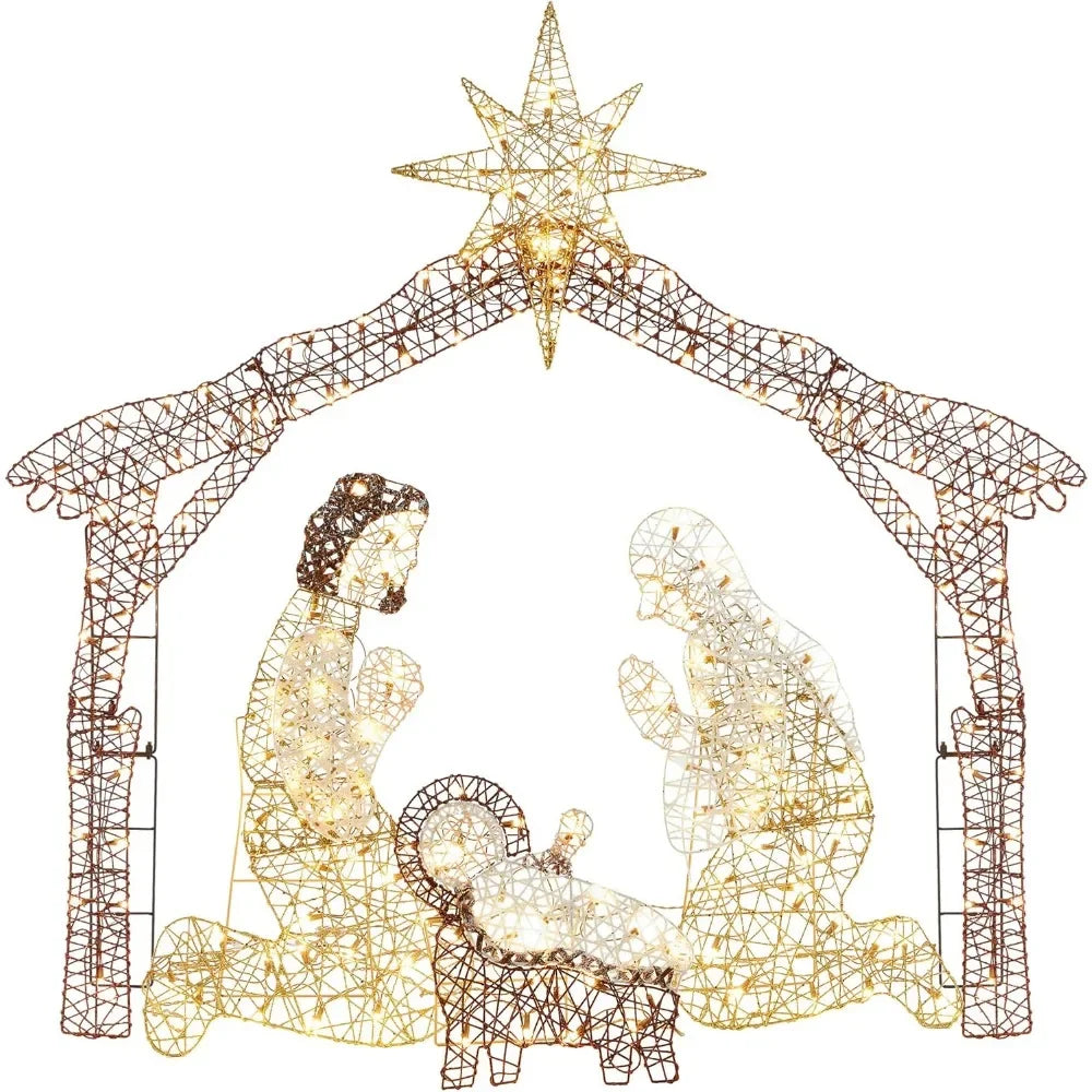 6ft Lighted Outdoor Nativity Scene