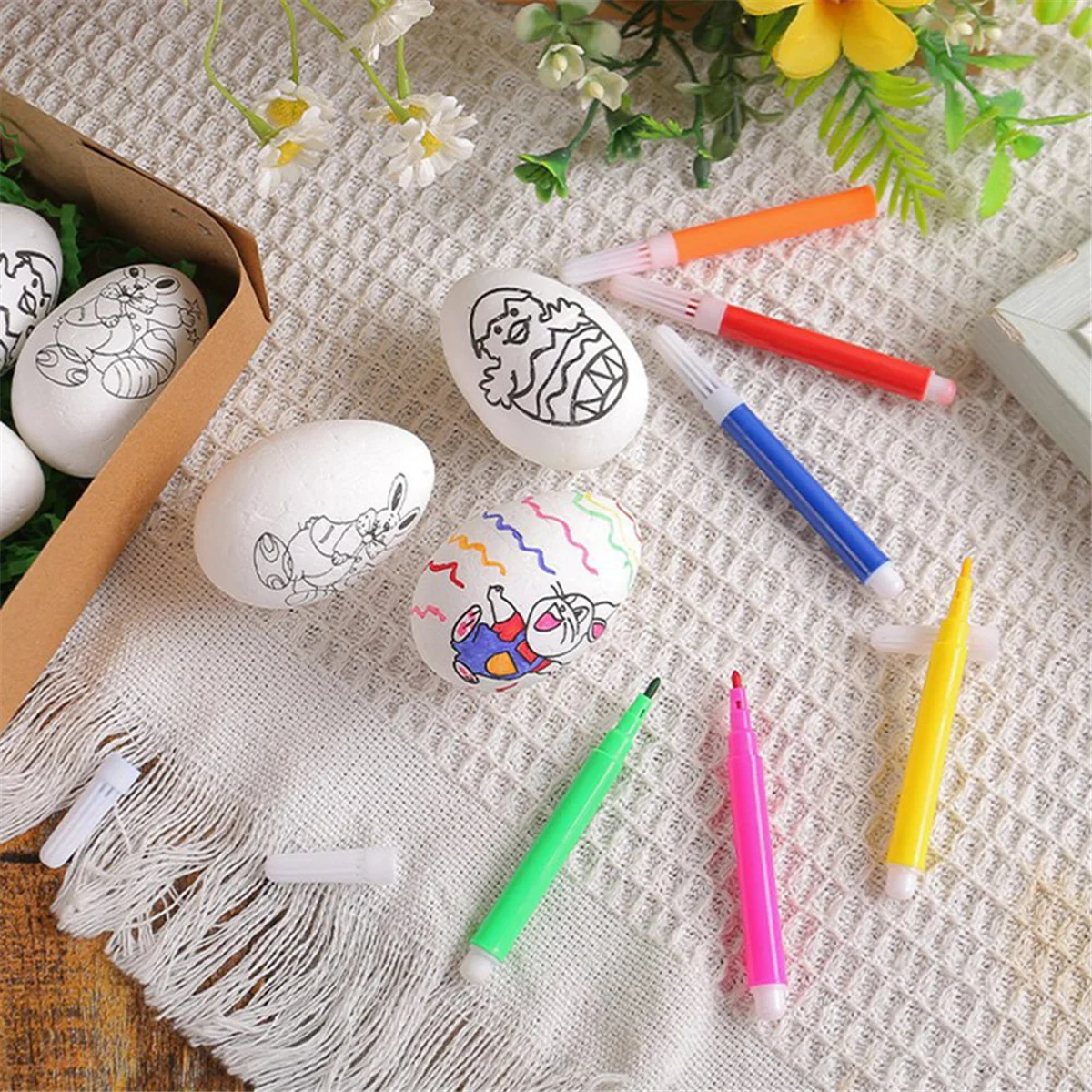 6-Piece DIY Hand-Painted Easter Egg Kit