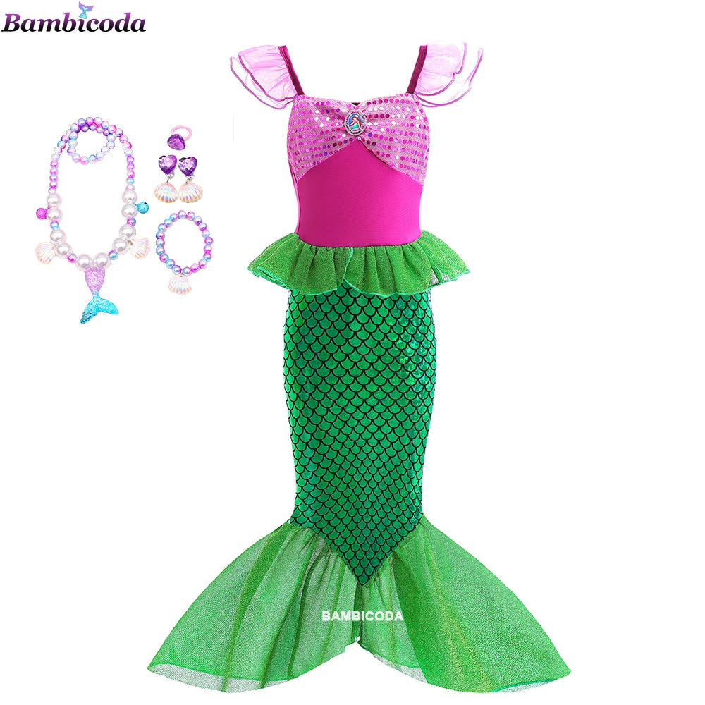 Little Mermaid Ariel Princess Dress Costumes