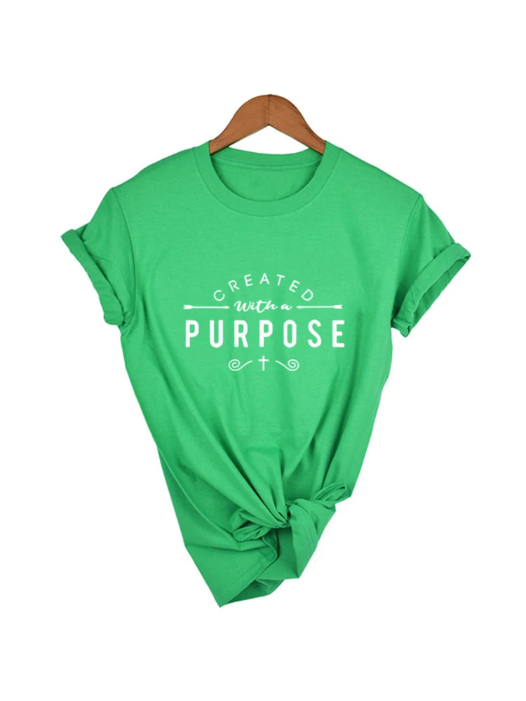 "Created With A Purpose" Cross T-Shirts