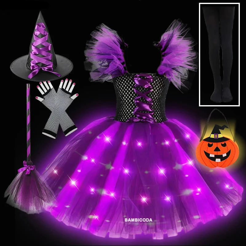 Sparkling Witch Dress Costume (with LED)