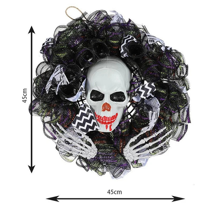 Halloween Skull Wreath