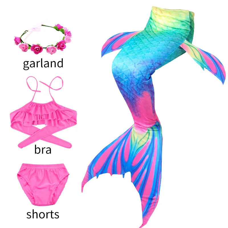 NEW Design 4Pcs 5Pcs/Set Kids Mermaid Tails