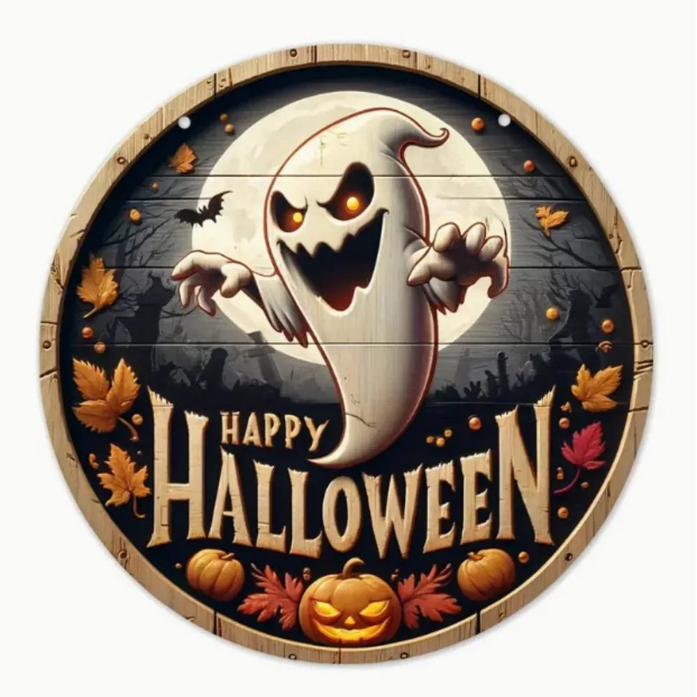 Wooden Halloween Wreath