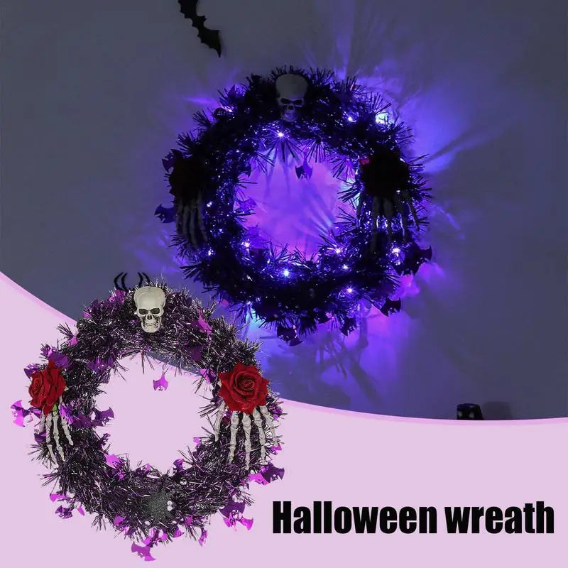 Creepy Skull & Hand Design Wreath