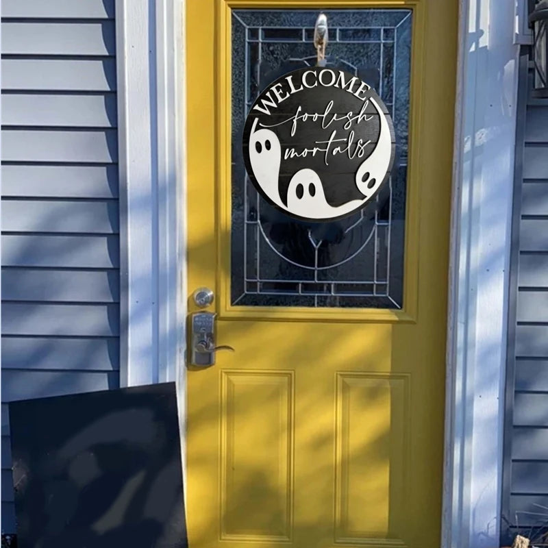 Wooden Ghost Wreath