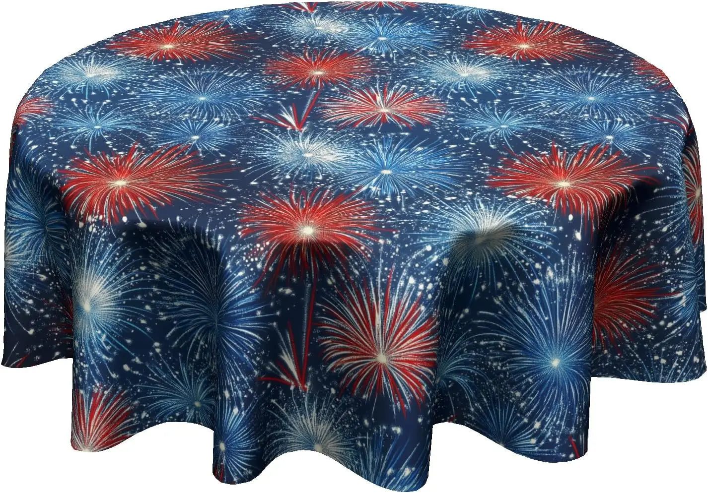 Autumn Blue Pumpkin Round Tablecloth