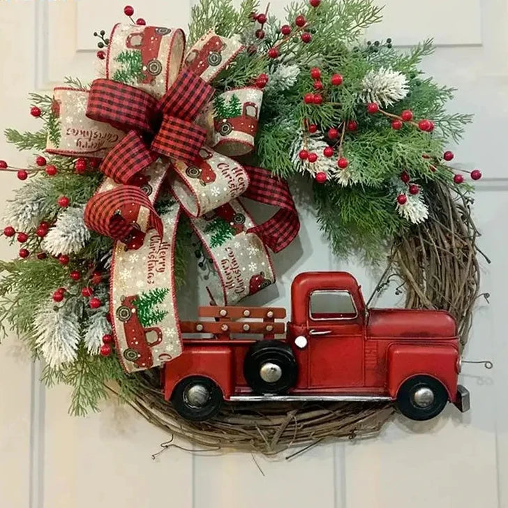 Old-Fashioned Mini Truck Wreath