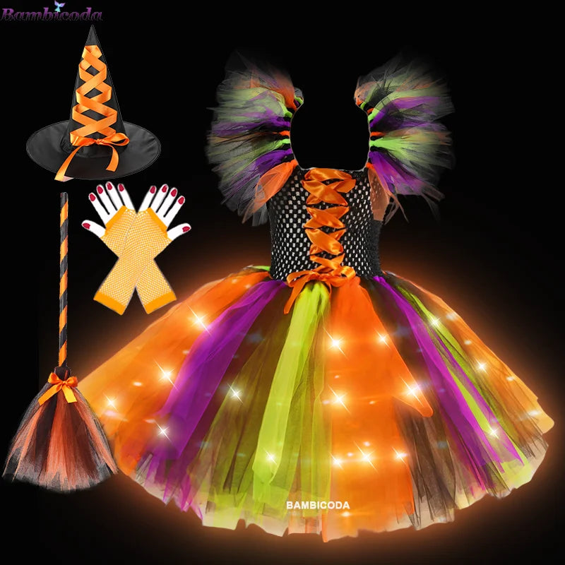 Sparkling Witch Dress Costume (with LED)