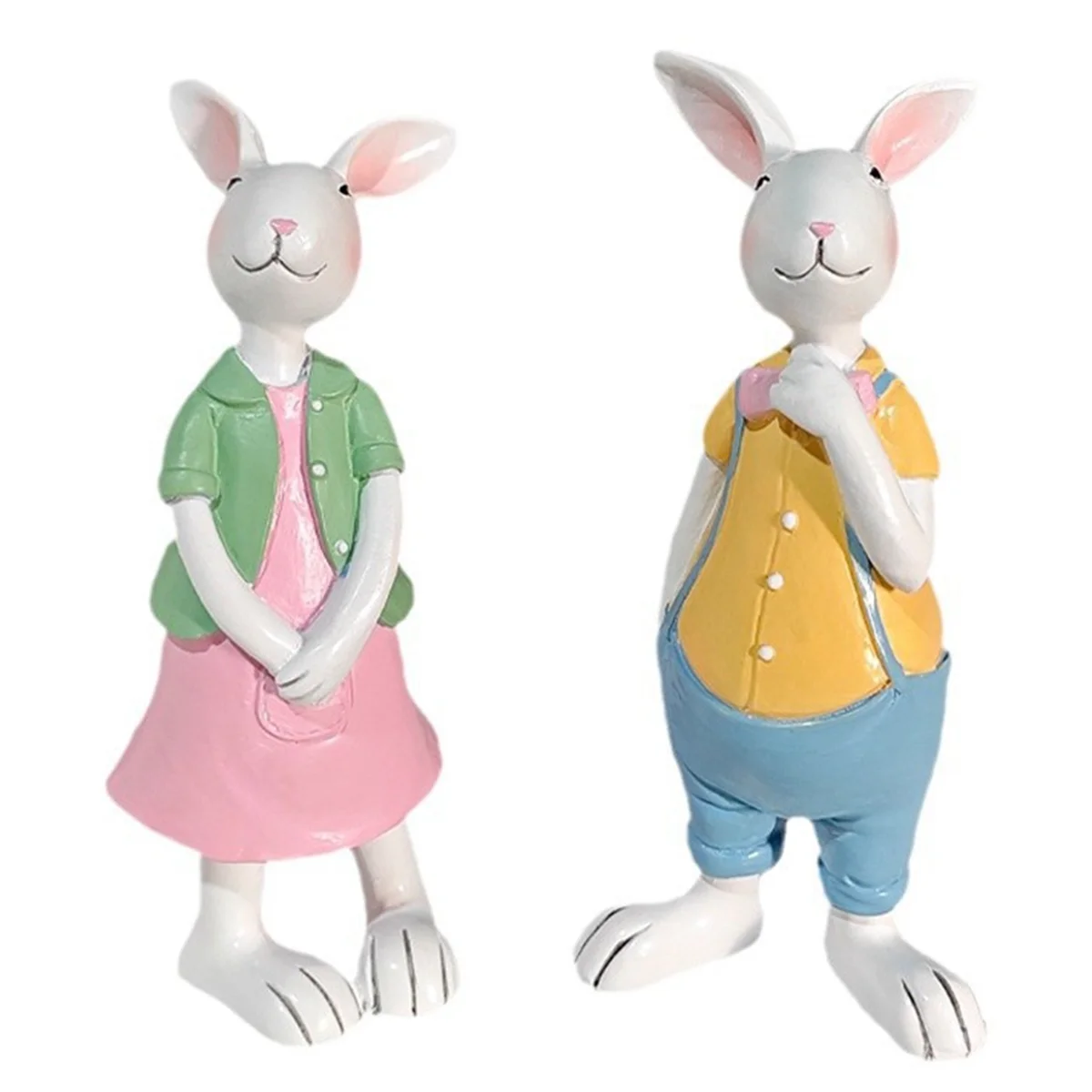 Cute Easter Rabbits Resin Figurines β Rural Home Animal Decorations π°ππΌ
