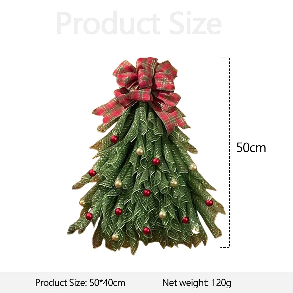 Front Door Christmas Tree Wreath