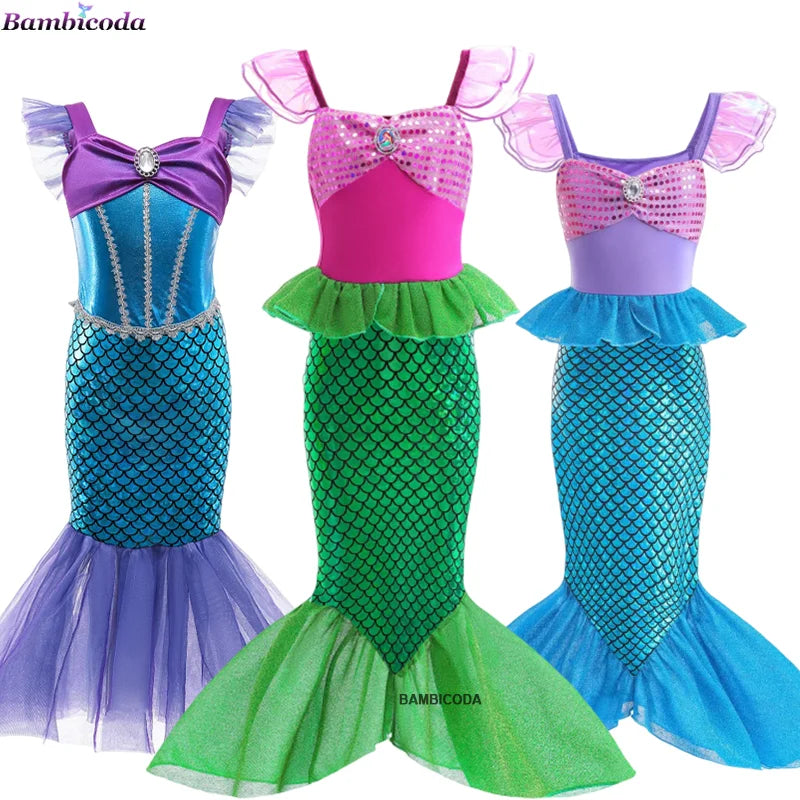 Little Mermaid Ariel Princess Dress Costumes